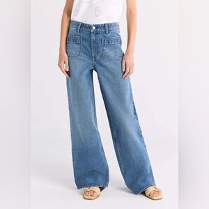 Free Assembly Women's and Women's Plus Wide Leg Jeans with Patch Pockets 14